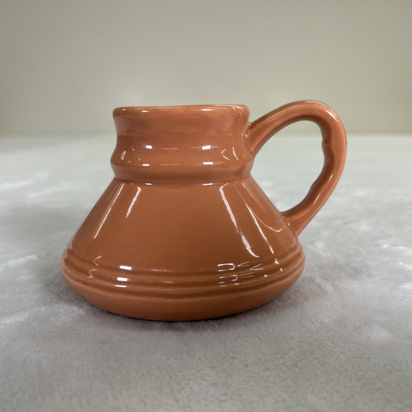 VTG Ceramic Pottery Wide Bottom Mug No Spill Non-Slip Coffee Mug Terra Cotta - Picture 1 of 9